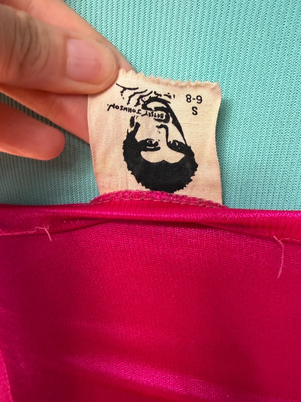 Vintage Betsey Johnson Punk Label Hot Pink Satin Strapless Dress w/ Boning Sz S - Picture 7 of 11